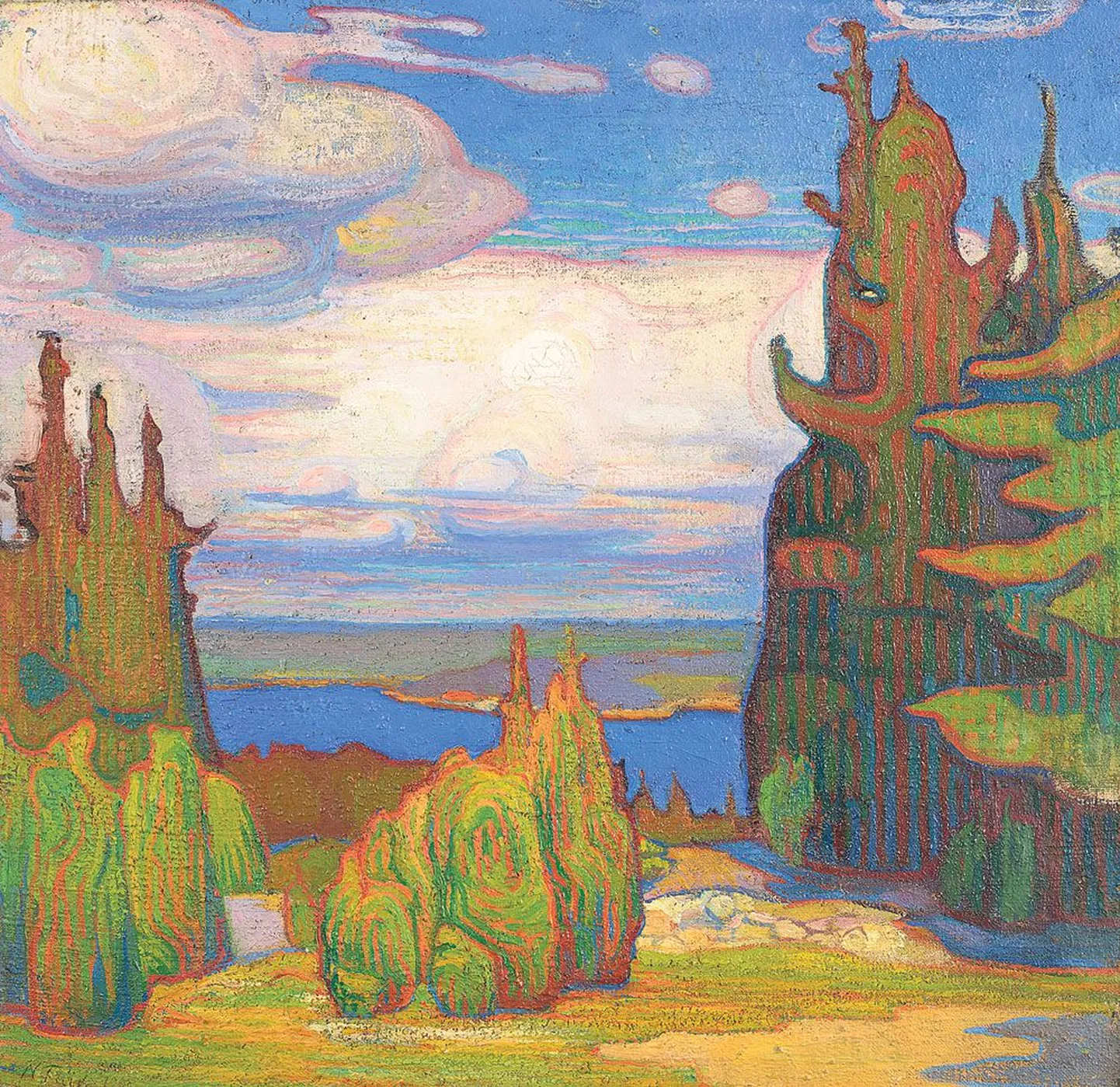 Nikolai Triik «Dekoratiivne Norra maastik» (1908).