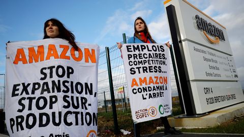 Must Reede: Prantsuse aktivistid blokeerivad Amazoni jaotuskeskust