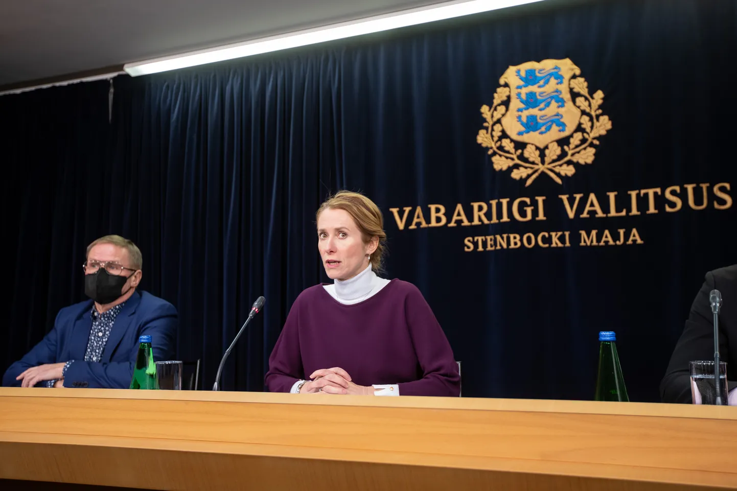 Vabariigi valitsuse pressikonverents Stenbocki majas.