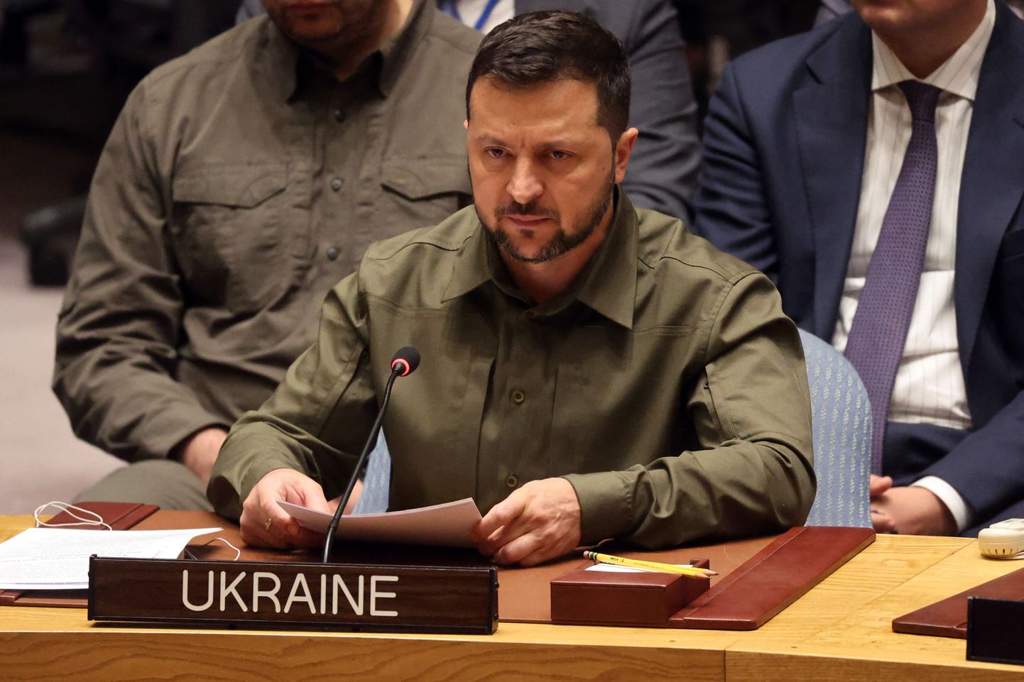 Ukraina president Volodõmõr Zelenskõi ÜROs.
