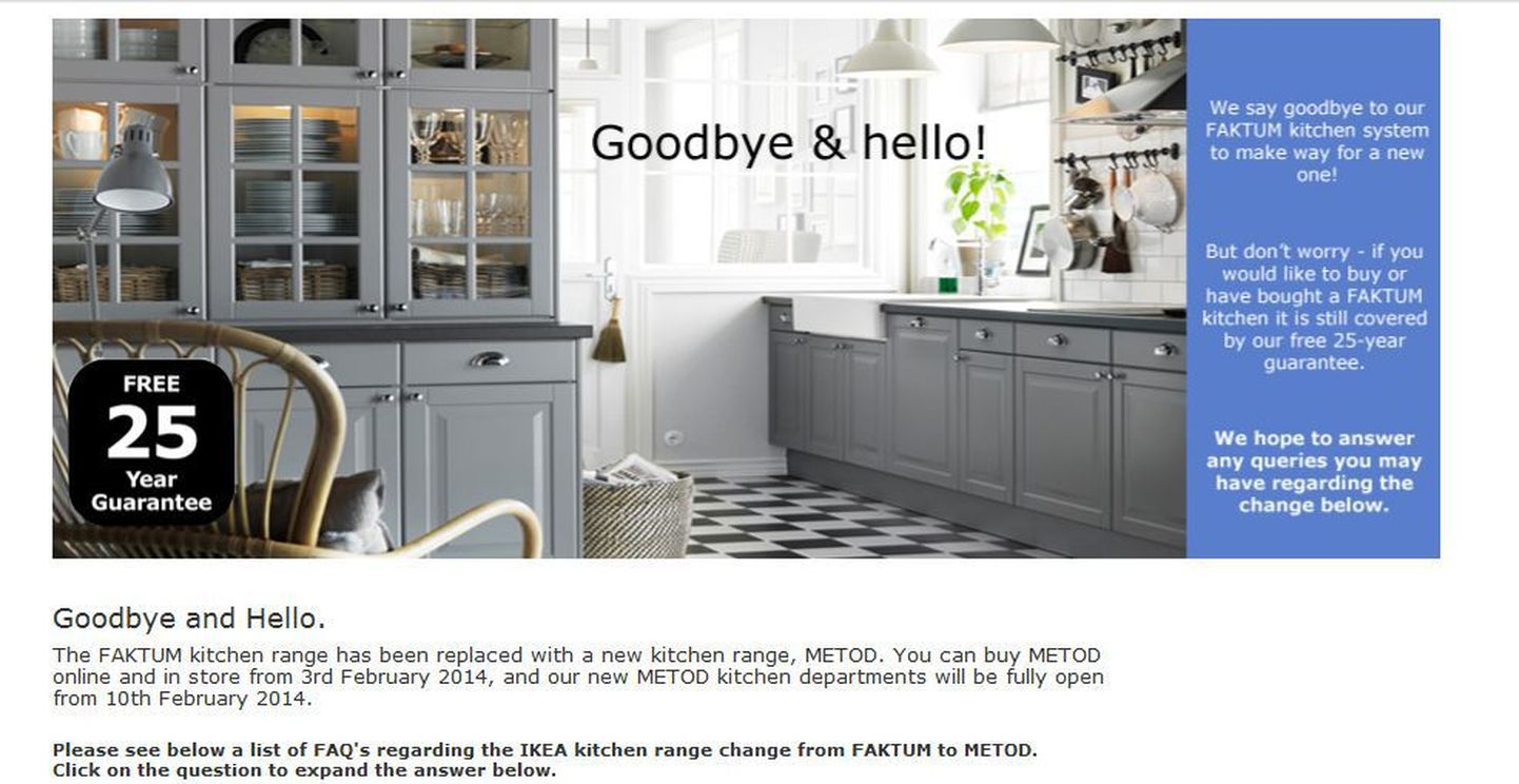 Ikea teavitas oma kliente tuntud sarja kadumisest.