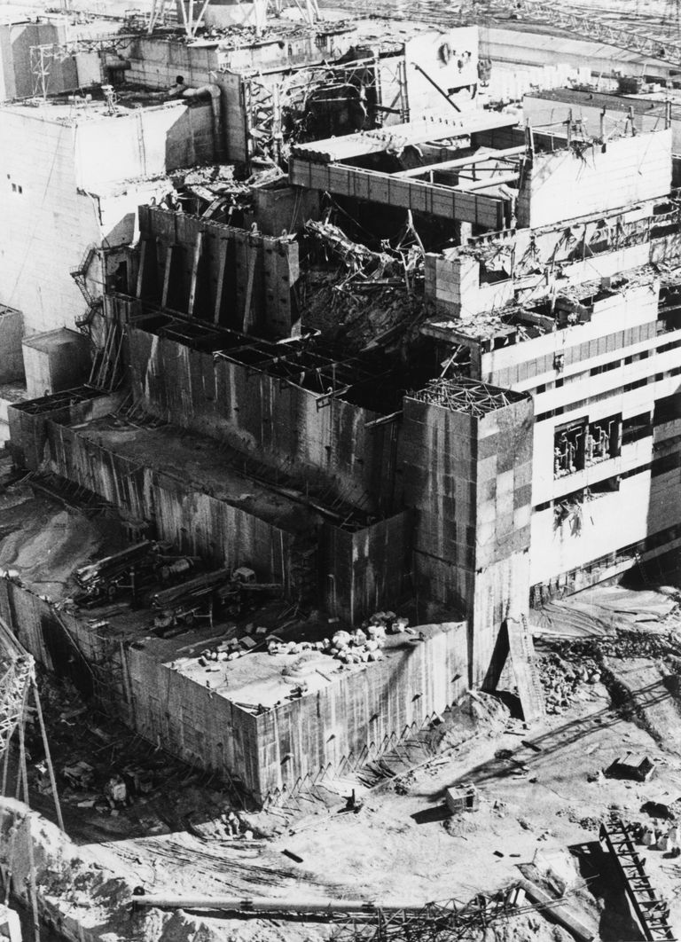 Tšornobõli tuumajaama 4. energiaploki reaktor pärast plahvatust