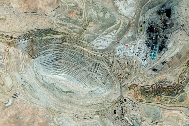 Chuquicamata vasekaevandus Tšiilis.