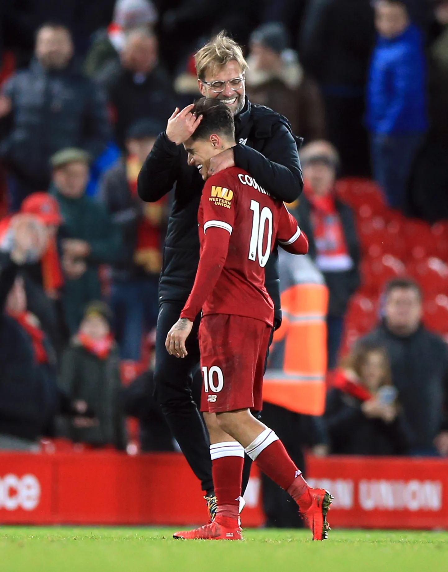 Jürgen Klopp ja Philippe Coutinho.