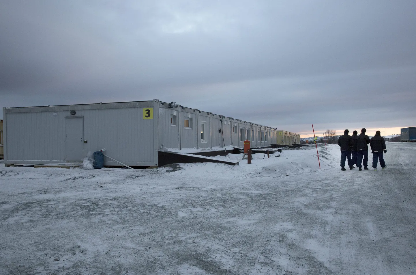 Värskelt loodud pagulaskeskus Norras Kirkenesis Vene piiri lähedal.