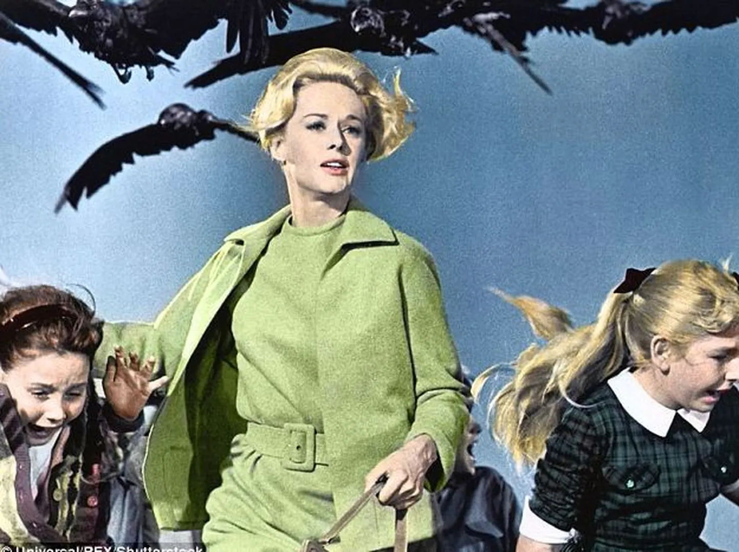 Kaader filmist «Linnud». Pildil Tippi Hedren