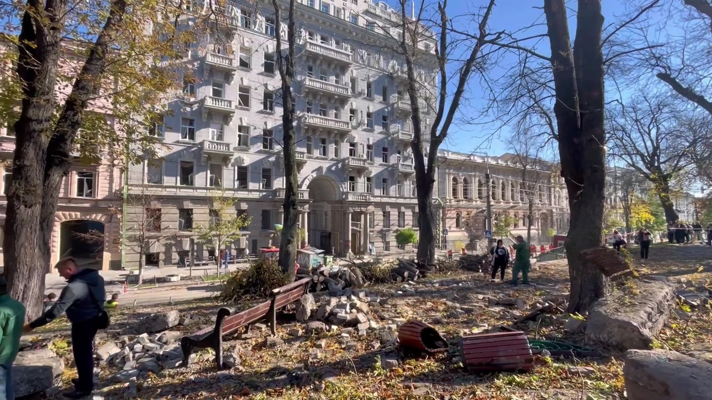 Ukraina: raketitabamuste tagajärjed Kiievis mullu sügisel