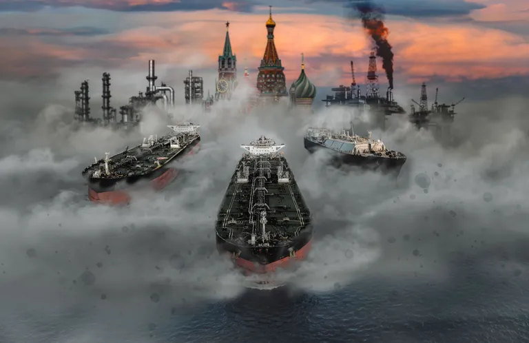 Foto: The Kremlin has been actively using the shadow fleet to evade sanctions. The West is trying to stop it. Illustration: Shutterstock / Madis Veltman