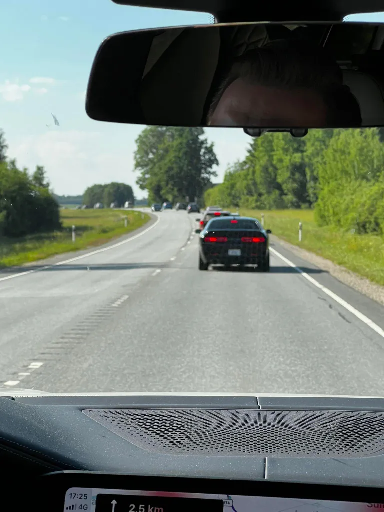 Autode rivi Tallinna-Tartu maanteel 26. juuni õhtul.