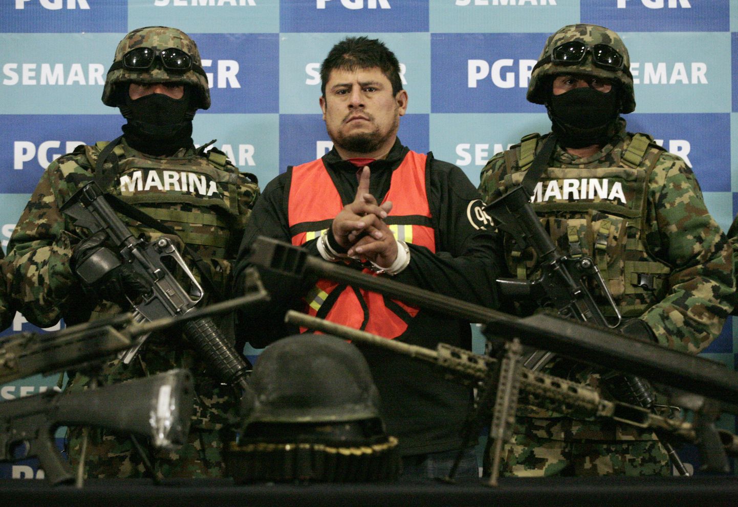 Arreteeritud Raúl Hernández ehk El Lucky eile Mexico Citys Mehhiko mereväelaste vahel.