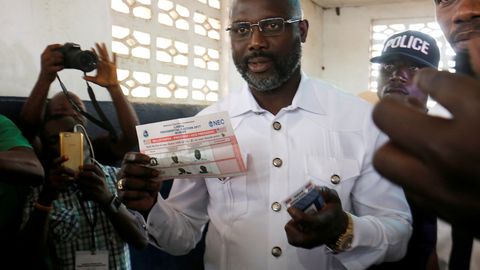 Libeeria presidendivalimised võitis endine jalgpallitäht