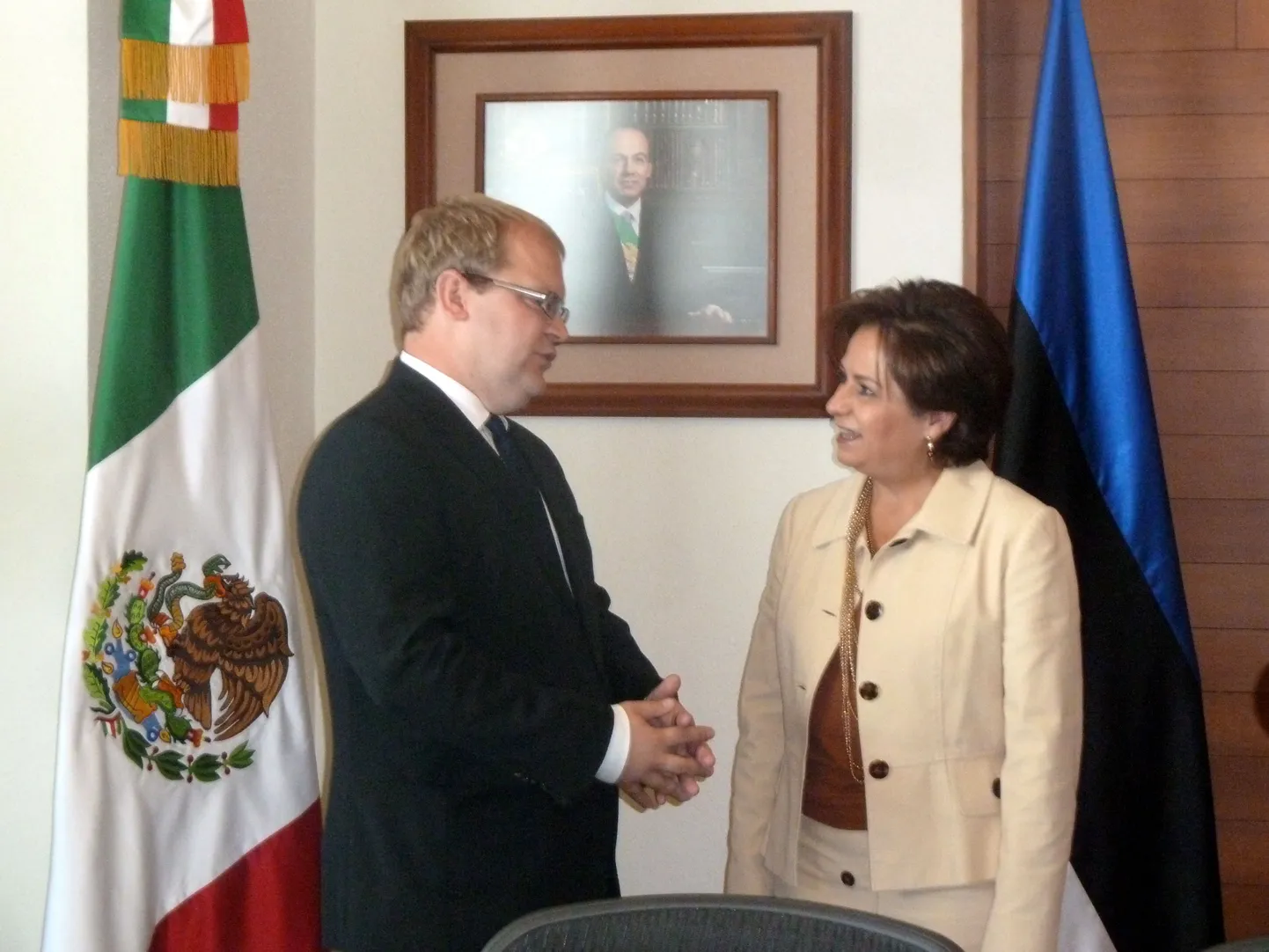 Välisminister Urmas Paet kohtumisel Mehhiko välisministri Patricia Espinosaga