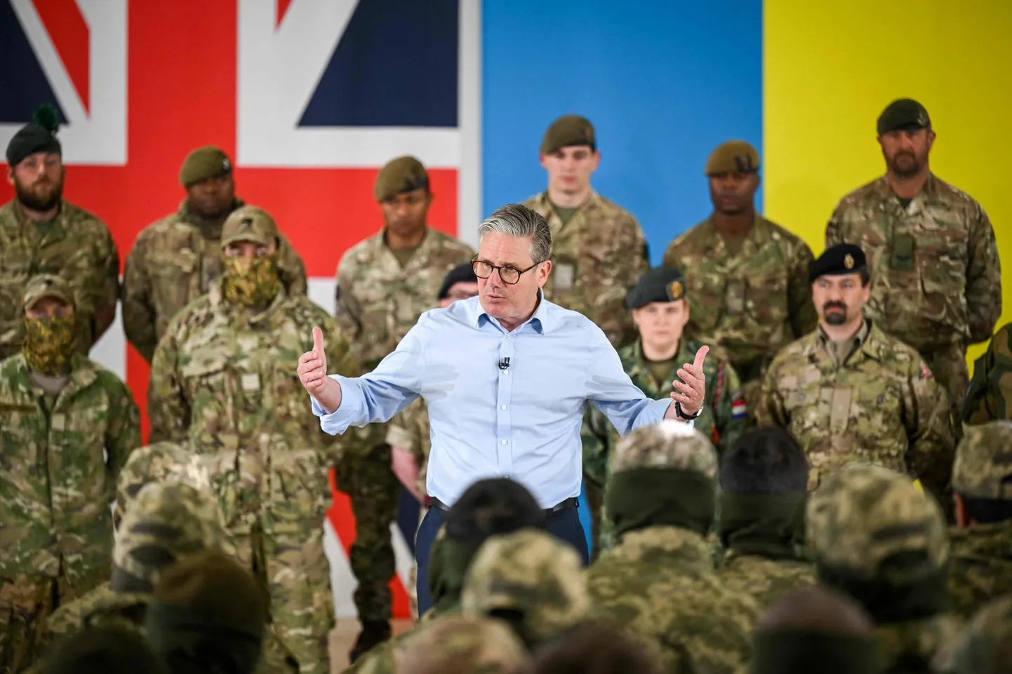 Briti peaminister Keir Starmer kohtus tänavu 22. aprillil Portsmouthis Ukraina sõjaväelastega, keda britid ja uusmeremaalased koos välja õpetavad.