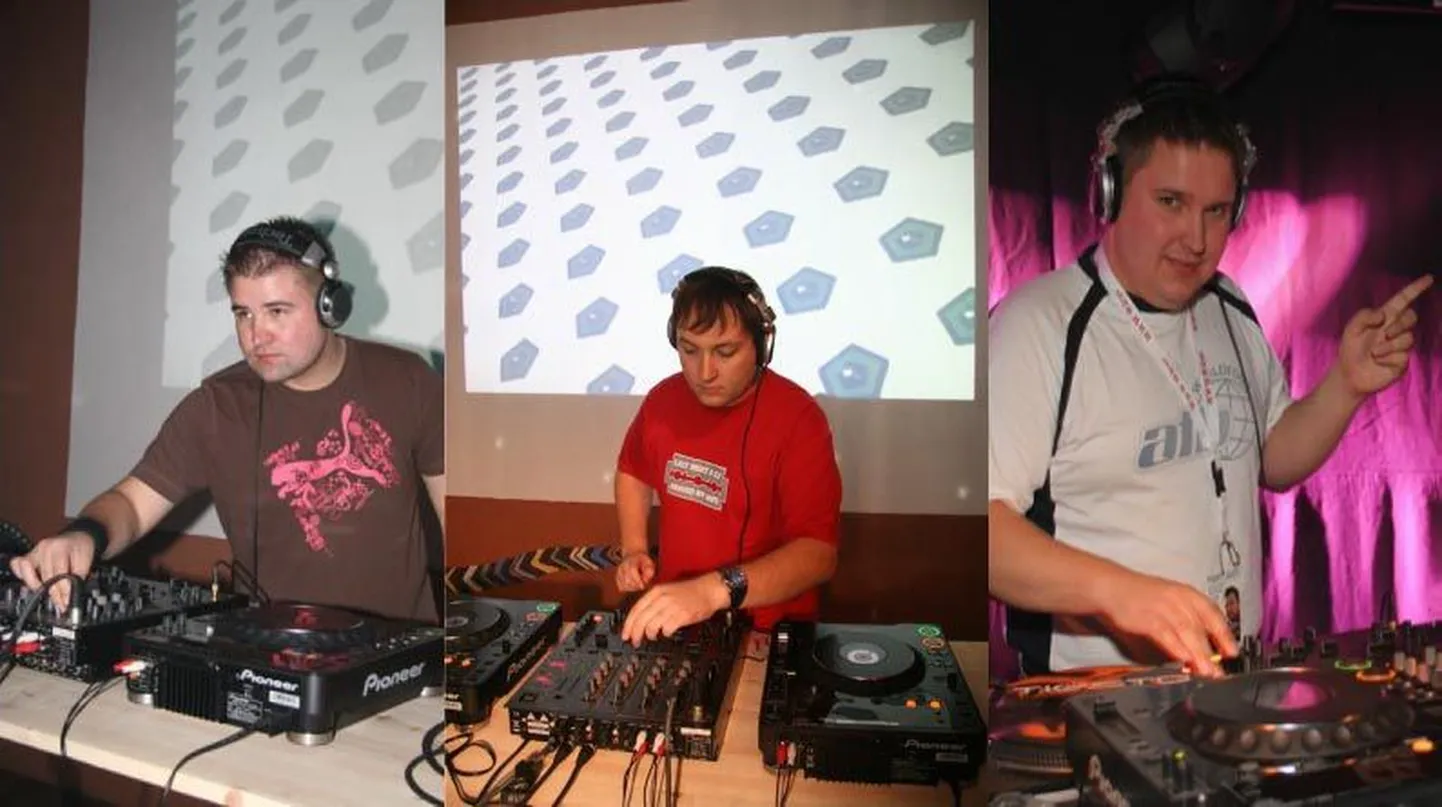 Vasakult: DJ Tammela, DJ Ivo Ukris ja DJ Marek Talivere.