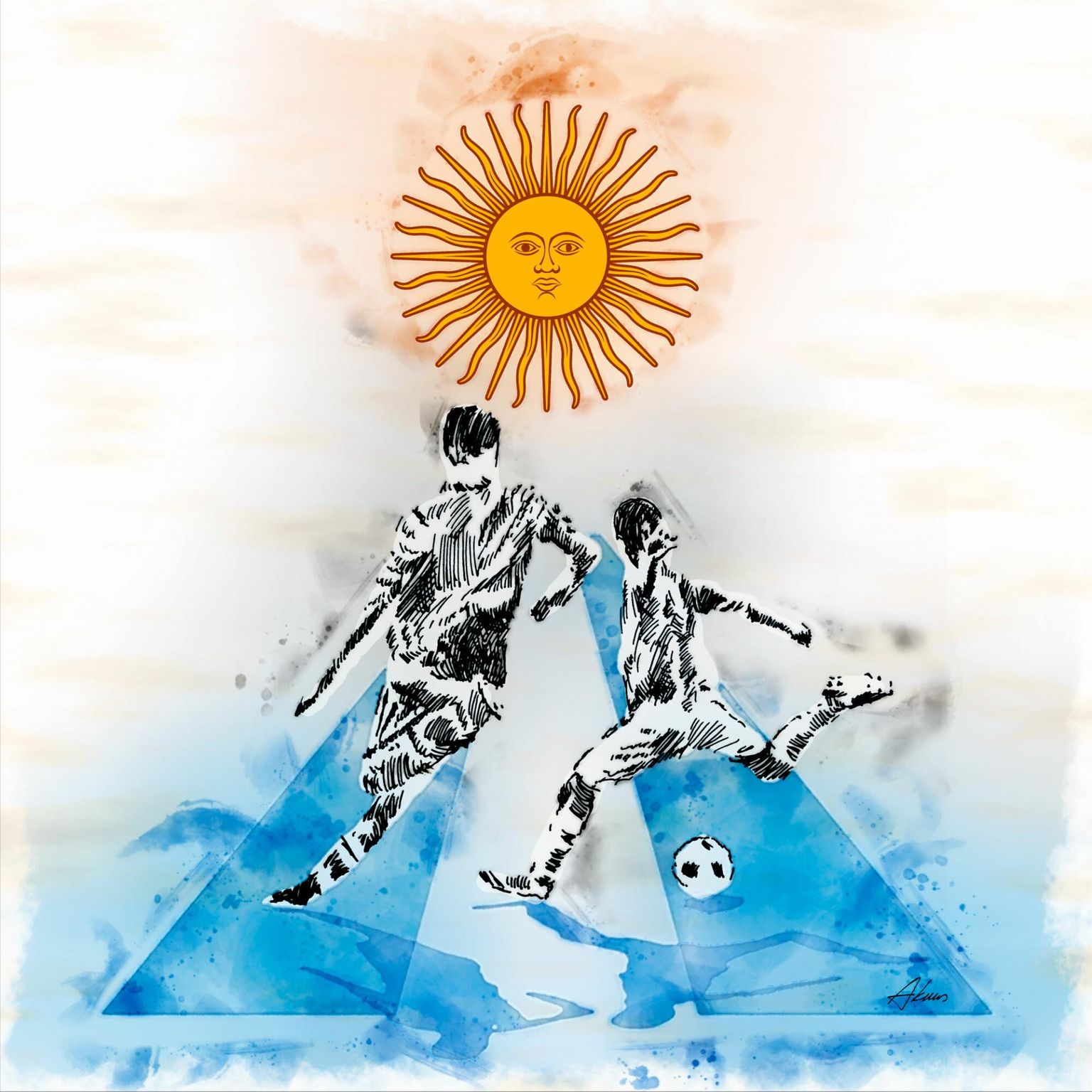Õnn Argentina jalgpallipäikese all.