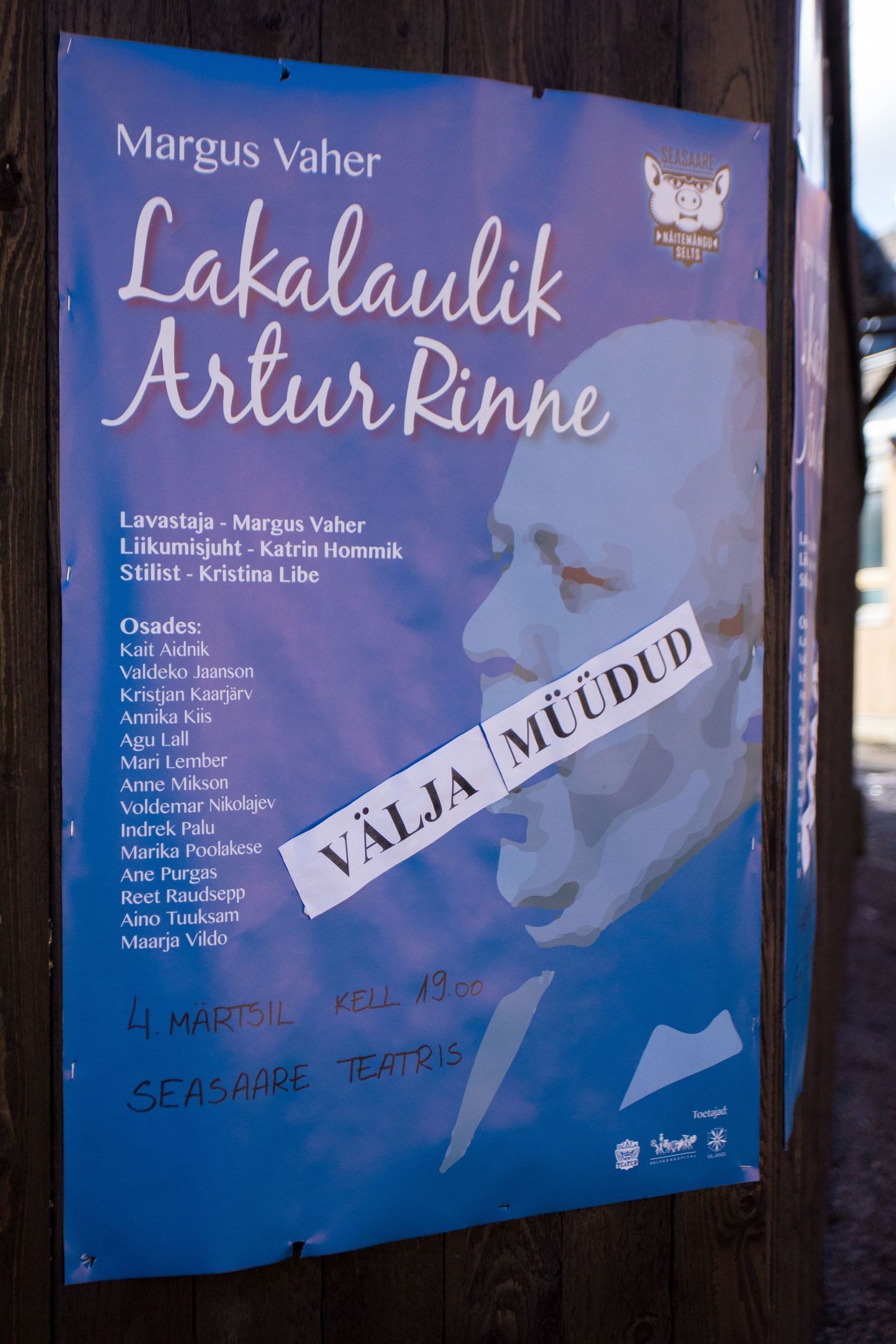 "Lakalaulik Artur Rinne" plakat