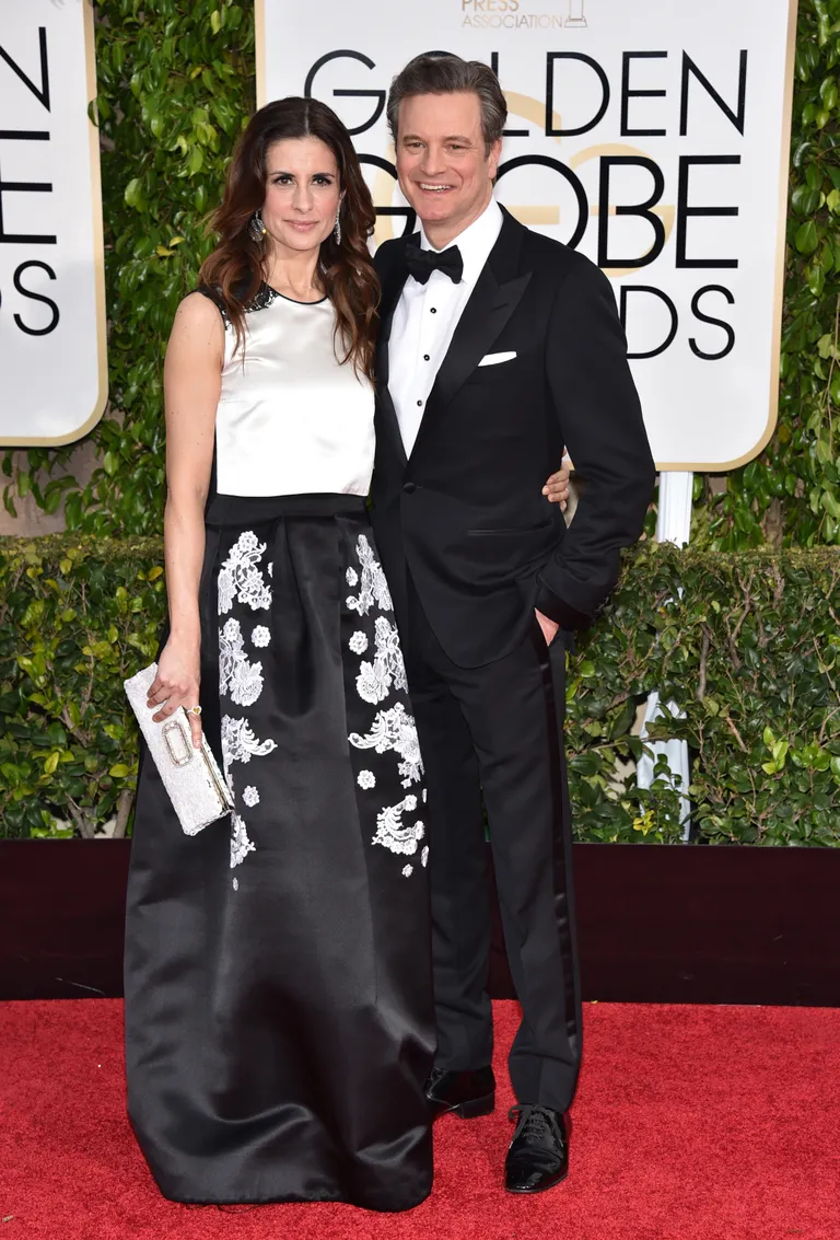 Livia Giuggioli ja Colin Firth 11. jaanuaril 2015 Kuldgloobuste auhinnagalal