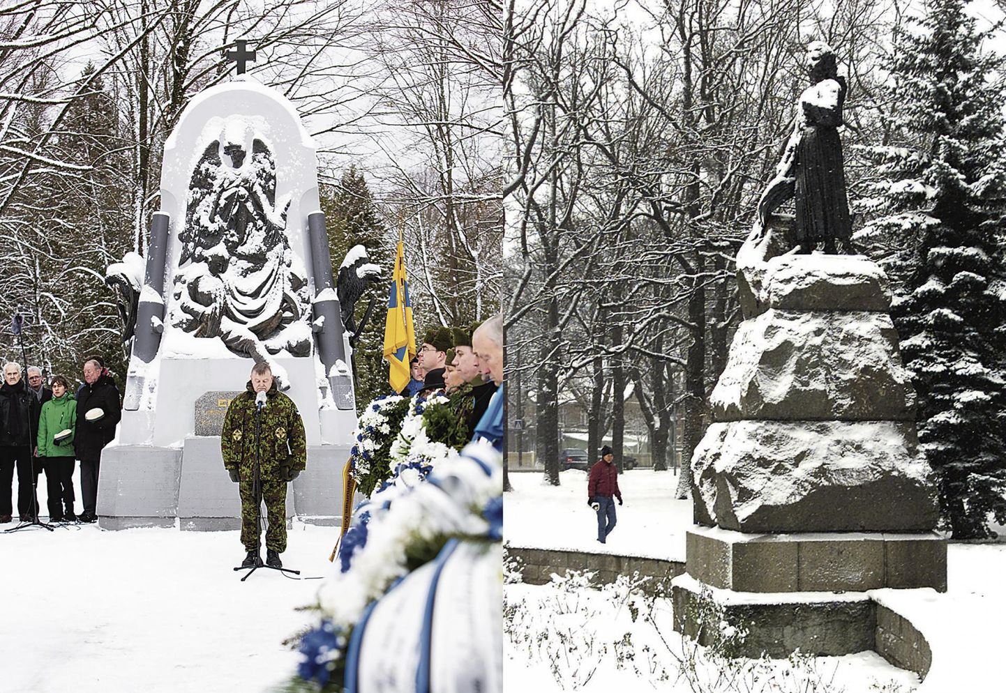 Pärnu linnaarst Jaan Kukk algatas nii vabadussõjas langenute mälestusmärgi (vasakul) kui Lydia Koidula ausamba püstitamise.