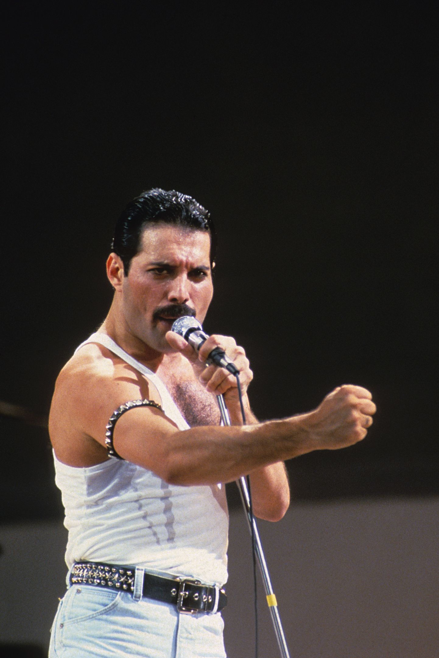 Queeni solist Freddie Mercury Live Aid kontserdil esinemas.