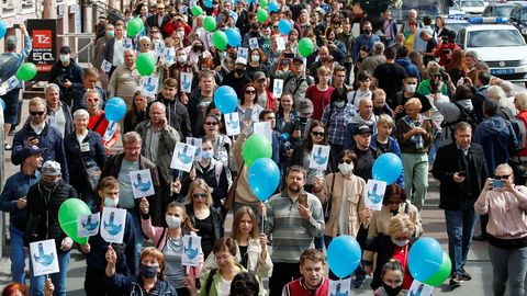 В городах России проходят акции солидарности с Хабаровским краем
