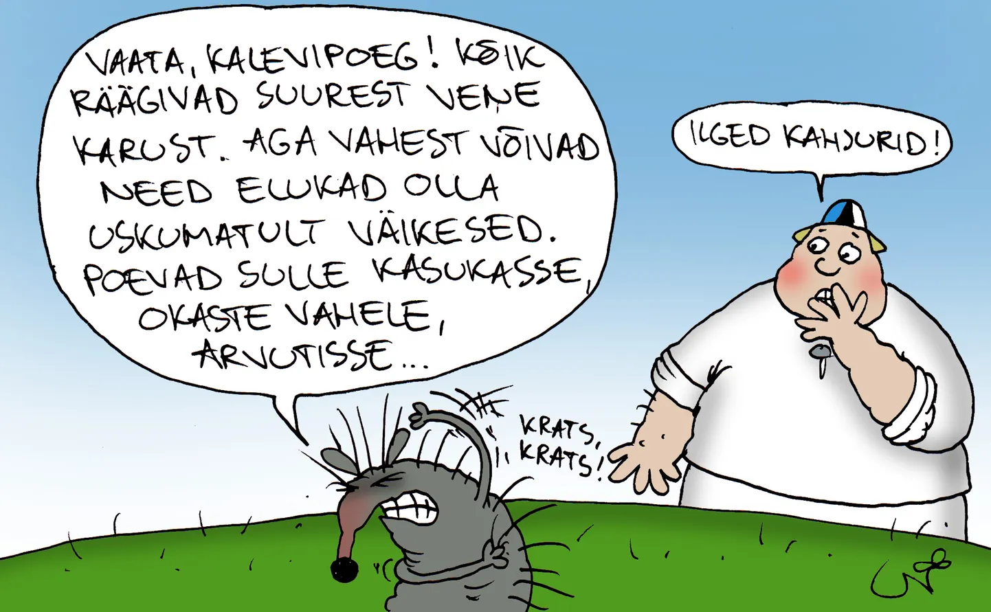 Urmas Nemvalts joonistab.