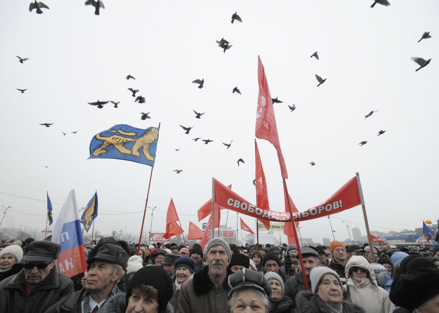 Raevu päeva meeleavaldused Venemaa linnades.