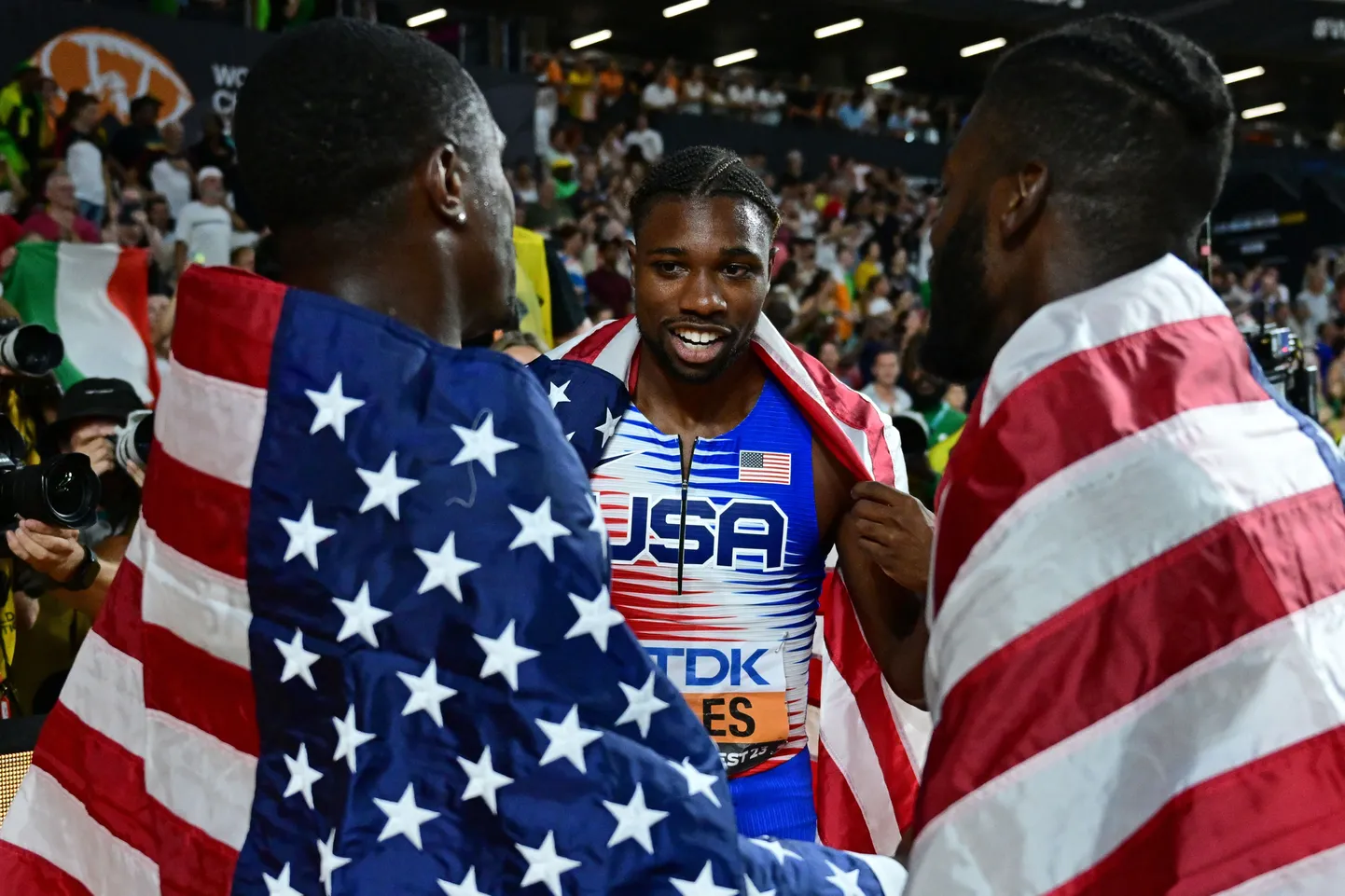 Noah Lyles (keskel).