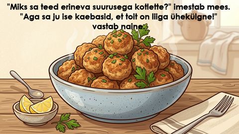 Erineva suurusega kotletid