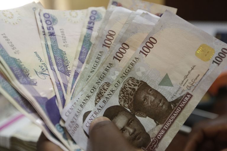Nigeeria rahatähed. Pilt on illustreeriv