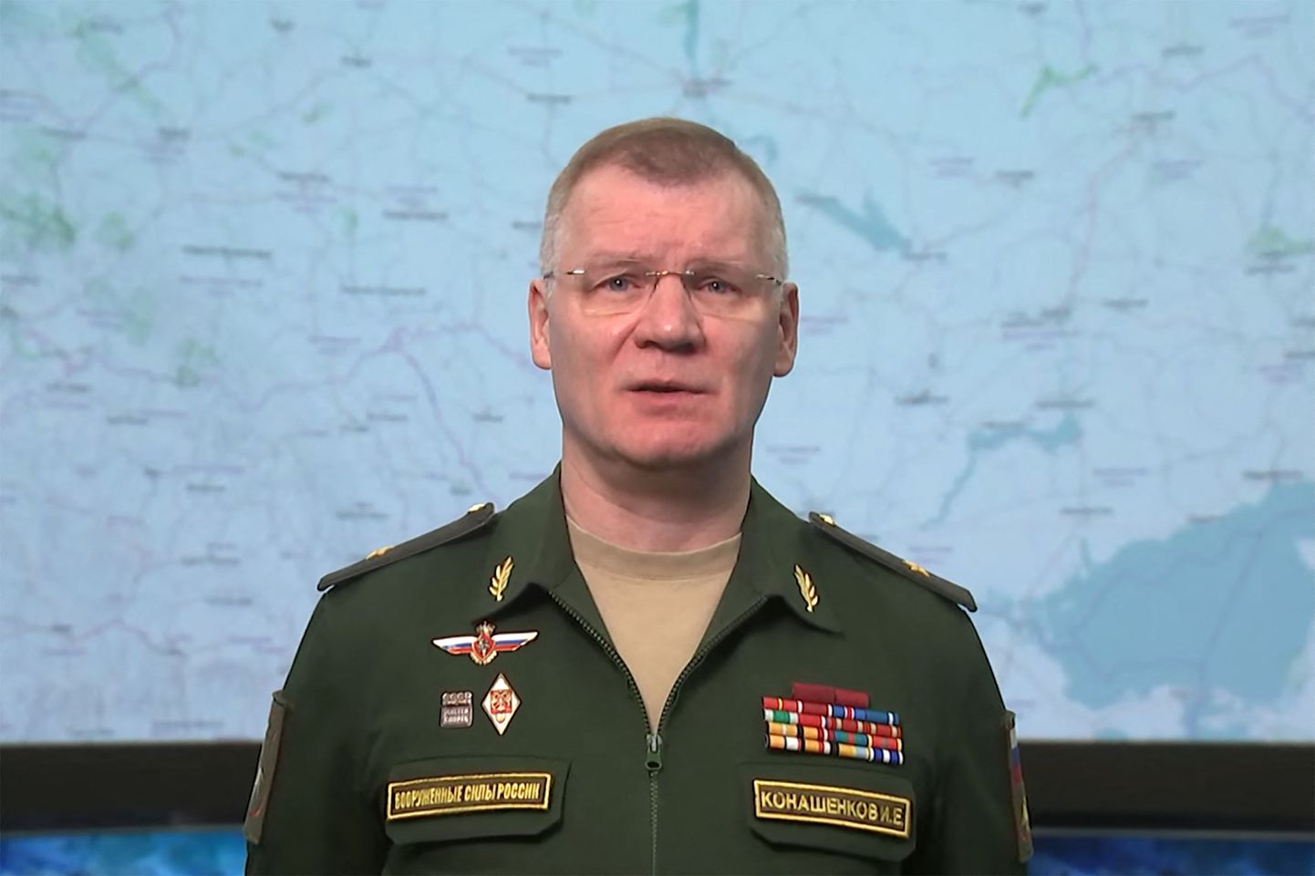 Vene kaitseministeeriumi kõneisik Igor Konašenkov.