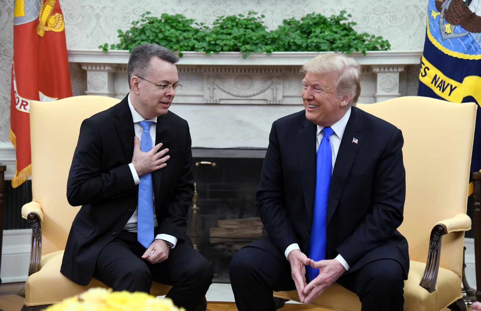 USA president Donald Trump kohtus Valges Majas pastor Andrew Brunsoniga.