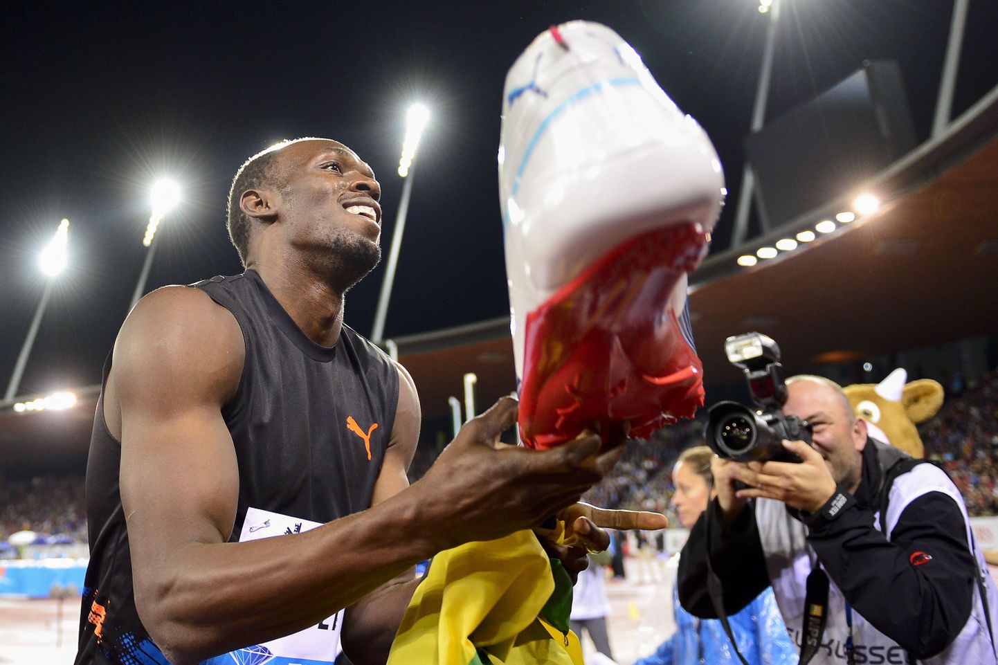 Usain Bolt Zürichi Teemantliiga etapil.