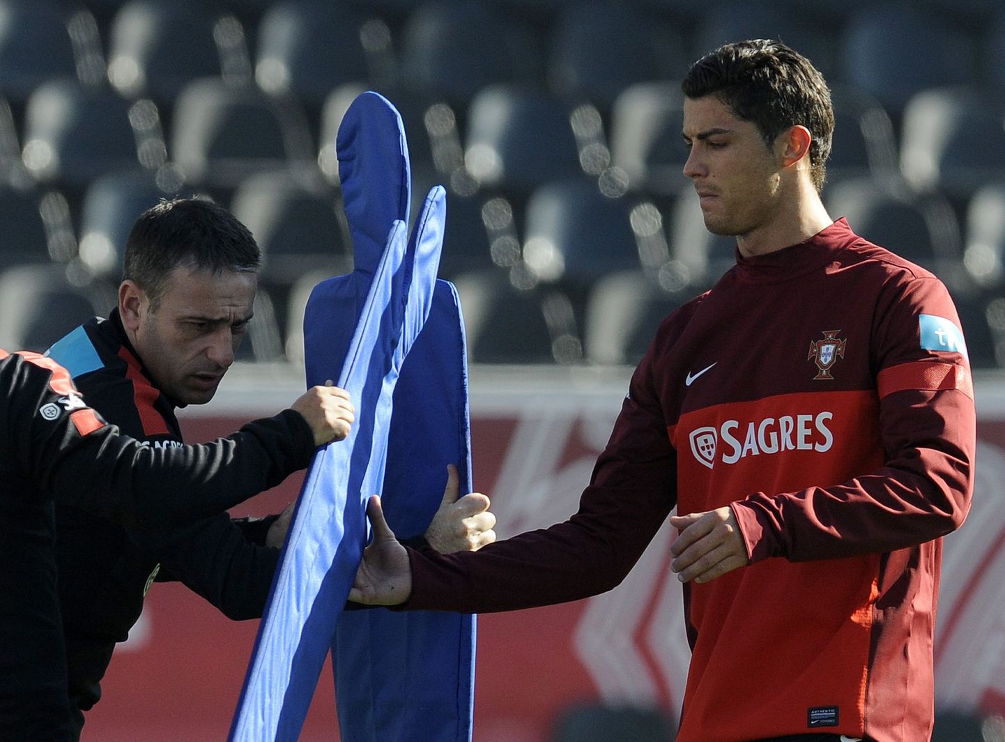 Cristiano Ronaldo tänasel Portugali koondise treeningul.