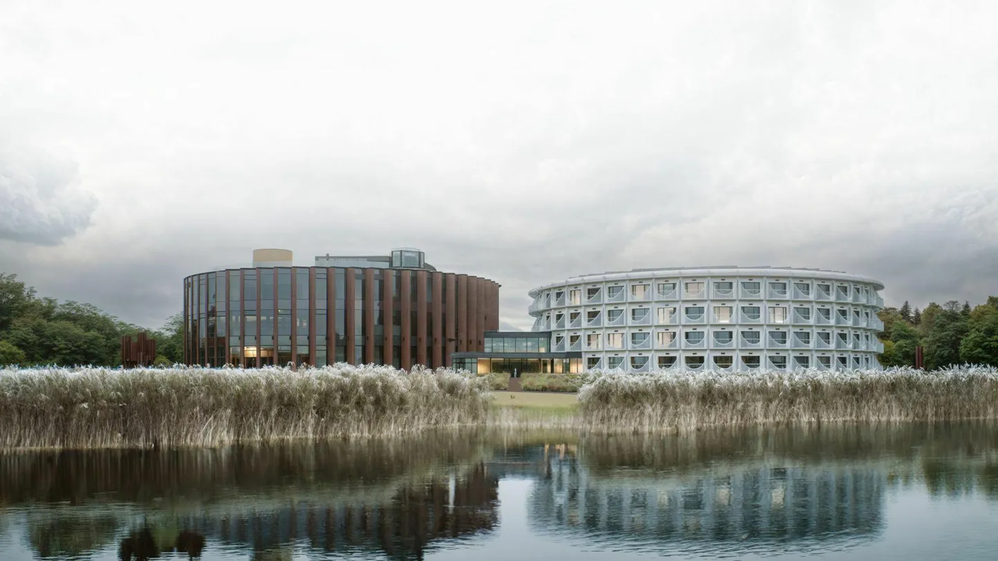 KOKO arhitektuuribüroos valminud eskiisidel näeb tulevane spaahotell Viljandi järvelt vaadates välja just selline.