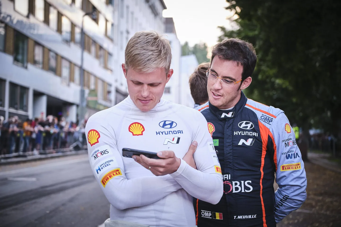 Hyundai piloodid Ott Tänak ja Thierry Neuville.