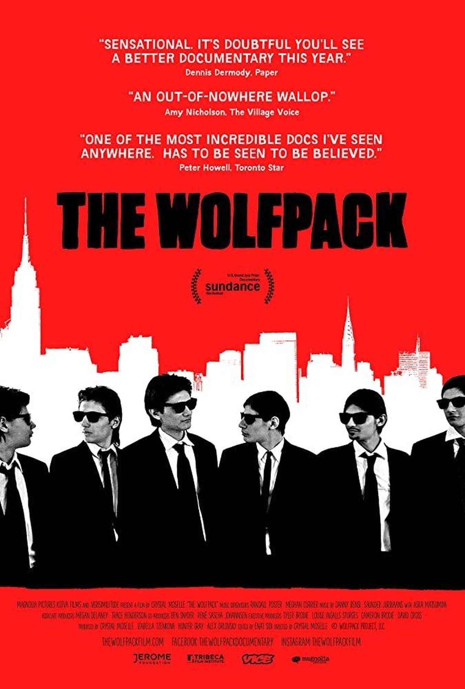 «Wolfpack – Manhattani hundid» on režissöör Crystal Moselle&#39;i tõsielul põhinev lugu ühe pere lastest, kes kasvasid sotsiaalkorteris lukustatud uste taga.