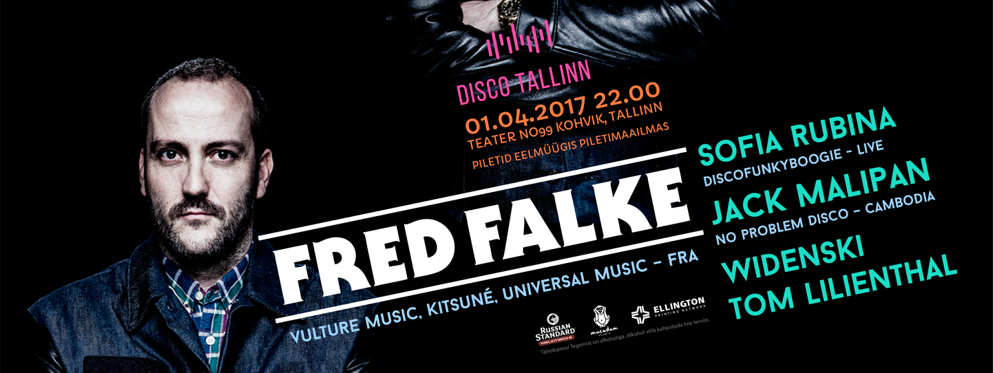 Disco Tallinn 1. aprillil teater NO99 kohvikus. Seekord lendab Prantsusmaalt kohale tunnustatud DJ ja produtsent Fred Falke!