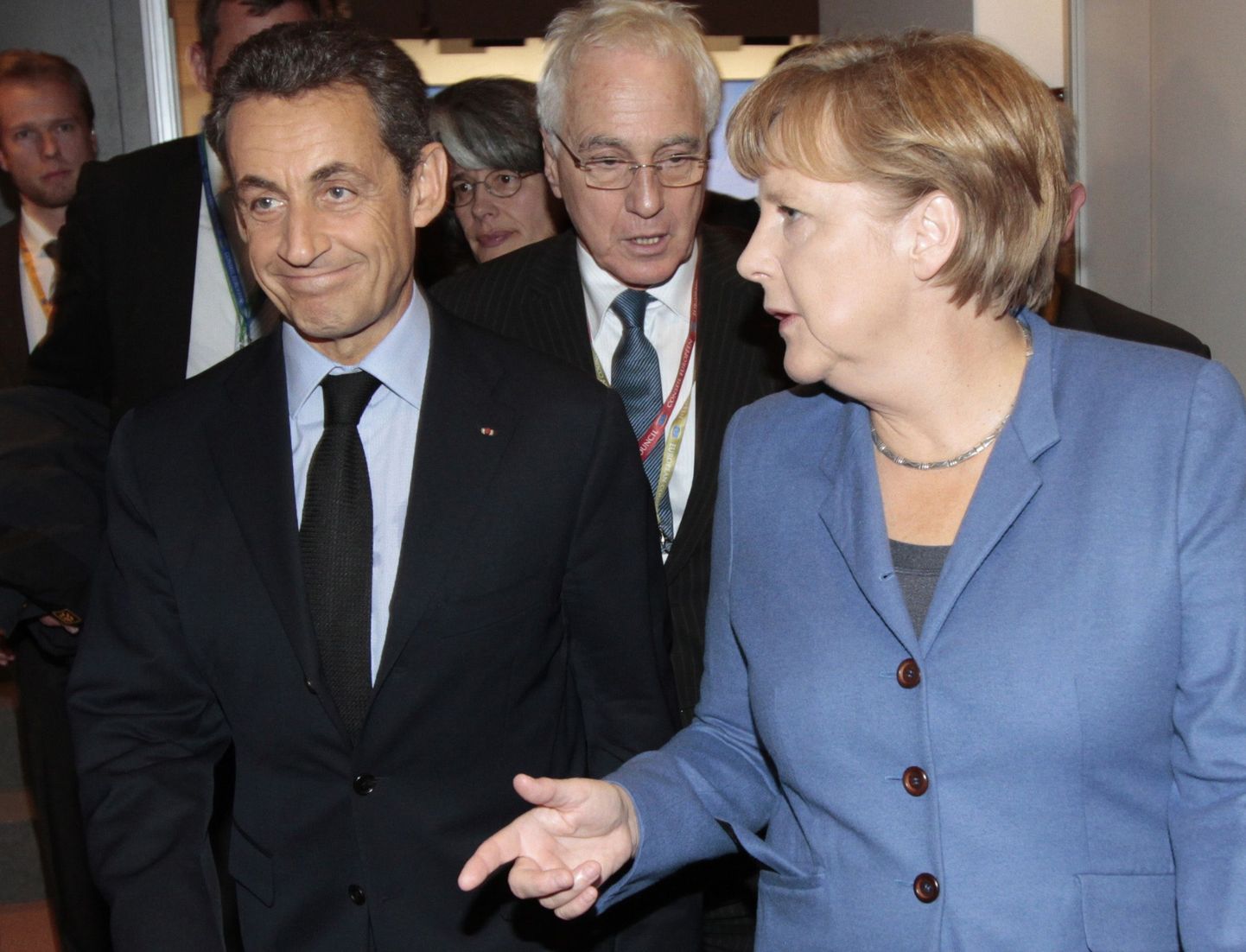 Nicolas Sarkozy ja Angela Merkel.