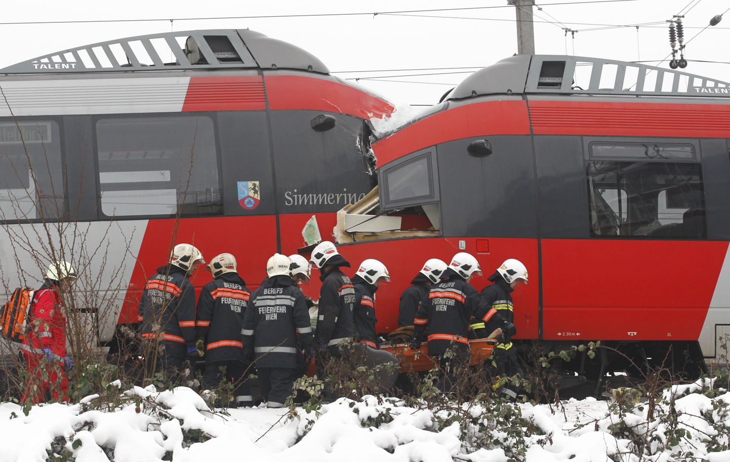 Катастрофа поездов в Вене.