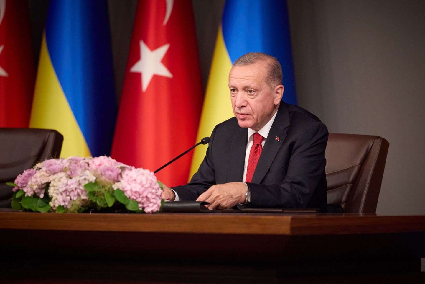 Президент Турции Реджеп Тайип Эрдоган принимает главу украинского государства Владимира Зеленского 7 июля.