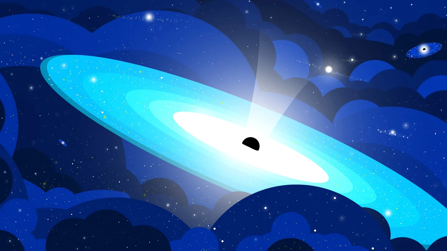 Melnā cauruma ilustrācija