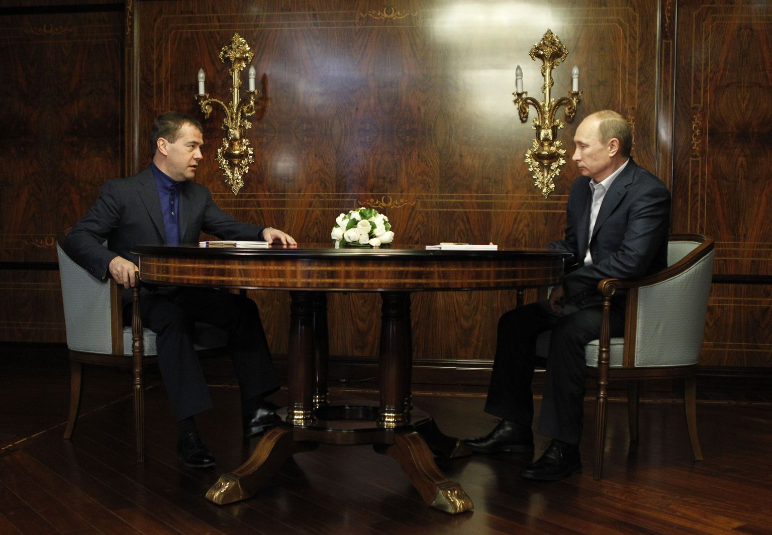 Встреча Путина и Медведева