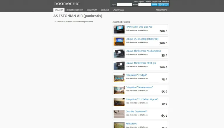 Выставленные на продажу вещи. / Скриншот