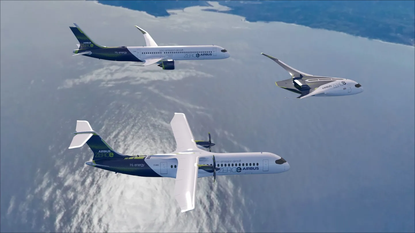 Три концепта Airbus получили название ZEROe (дословно, "нулевой уровень вредных выбросов").