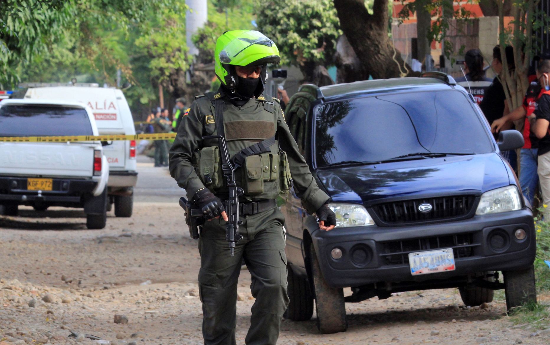 Colombia politseinik. Foto on illustratiivne.