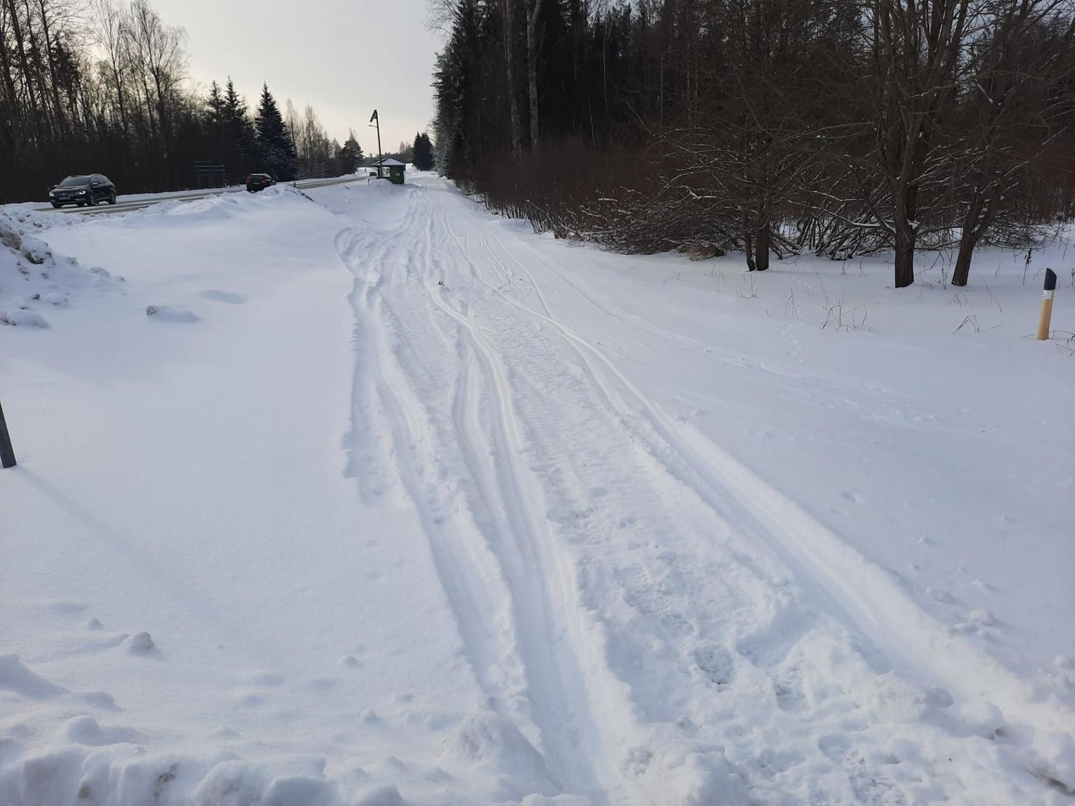 Eelmise nädala lõpus oli Valga–Tartu maantee ääres kulgev suusarada mitmest kohast kahjustatud.