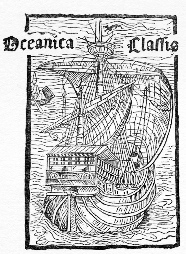 Christoph Kolumbuse laev Santa Maria 15. sajandi gravüüril