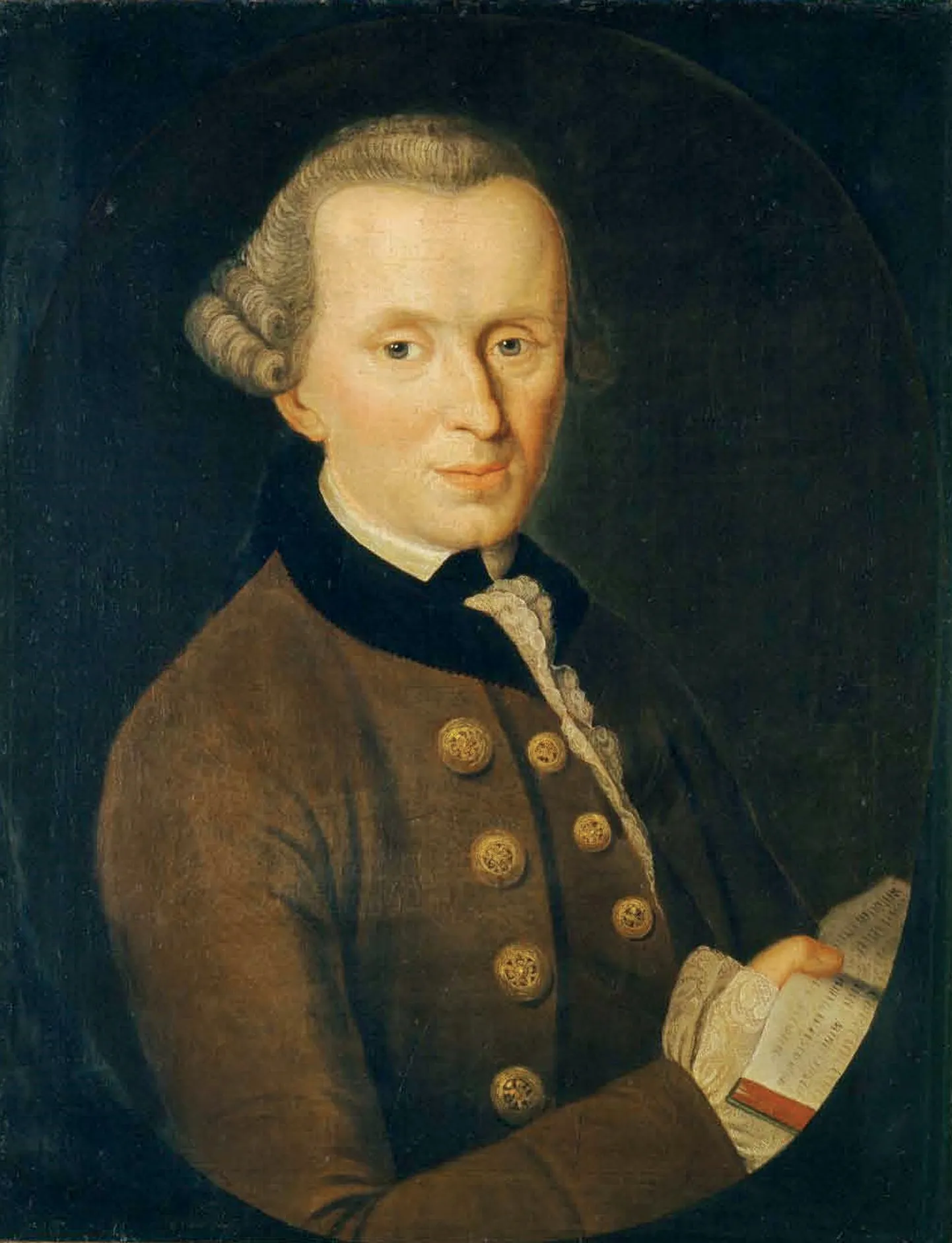 Gleznotāja Johana Gotlība Bekera (1720-1782) darinātais Imanuela Kanta portrets