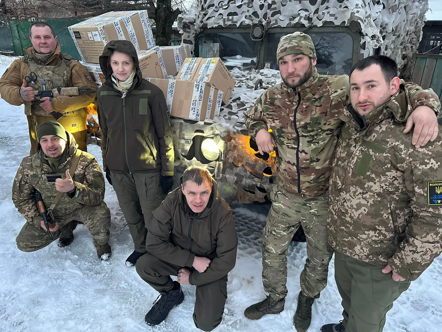 Йоханна-Мария Лехтме с бригадой украинских медиков.
