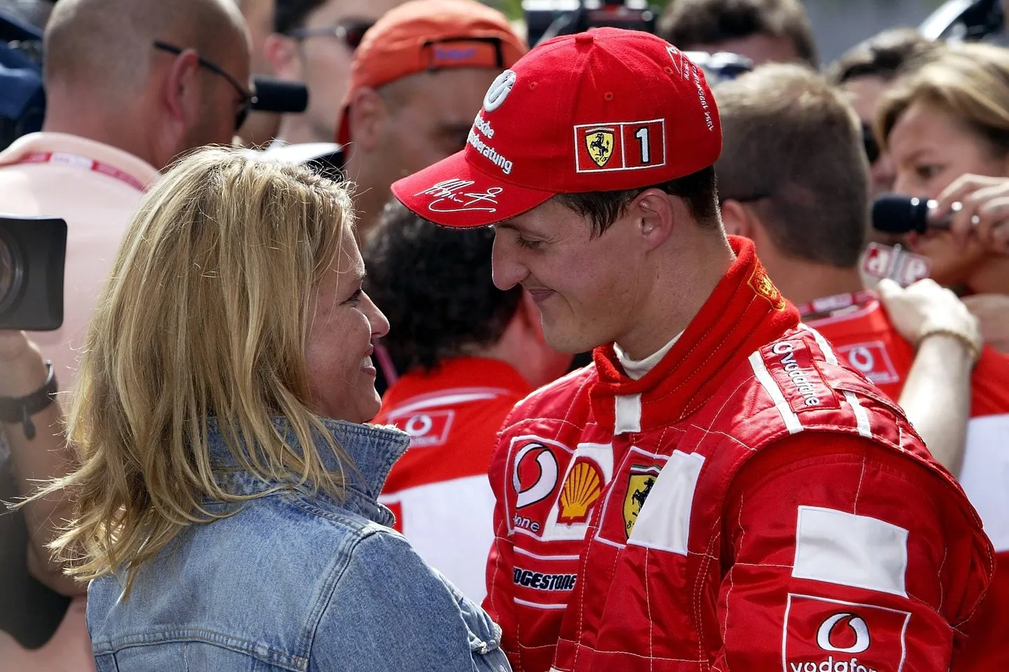Michael Schumacher koos abikaasa Corinnaga 2002. aastal.